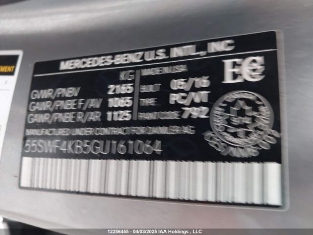 55SWF4KB5GU161064 2016 MERCEDES-BENZ