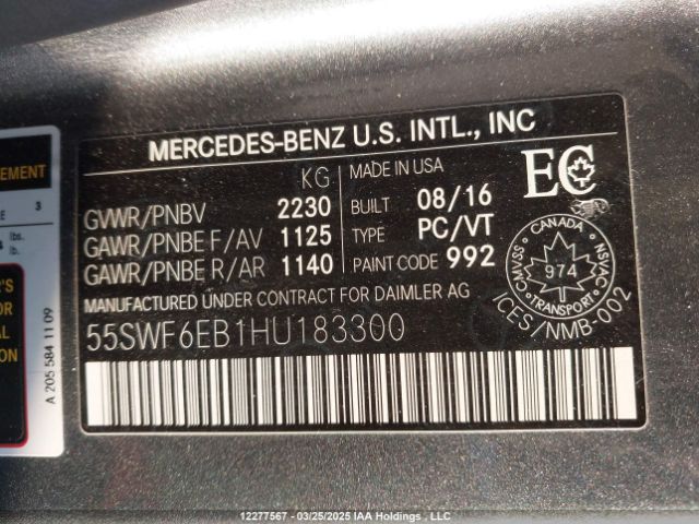 55SWF6EB1HU183300 2017 MERCEDES-BENZ