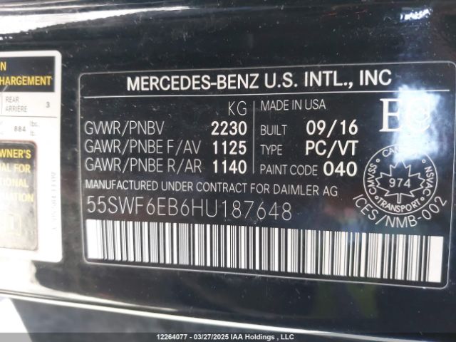 55SWF6EB6HU187648 2017 MERCEDES-BENZ