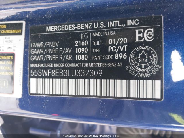 55SWF8EB3LU332309 2020 MERCEDES-BENZ