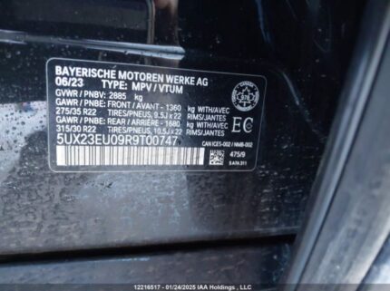 5UX23EU09R9T00747 2024 BMW