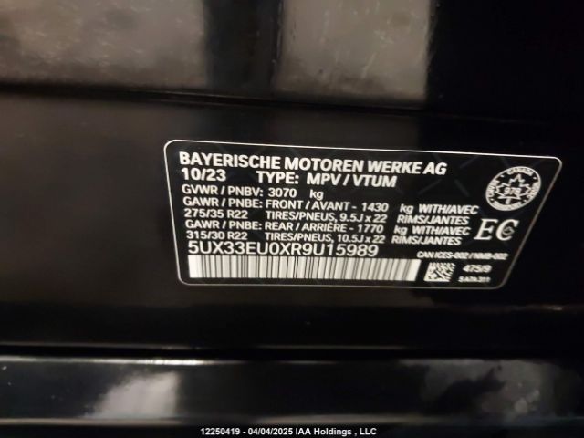 5UX33EU0XR9U15989 2024 BMW