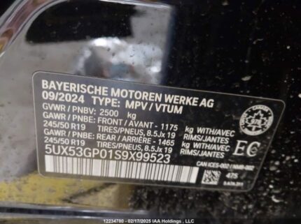 5UX53GP01S9X99523 2025 BMW