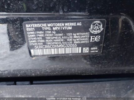 5UXCR6C0XM9G32055 2021 BMW