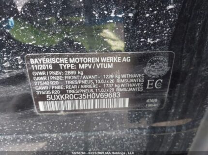 5UXKR0C35H0V69683 2017 BMW