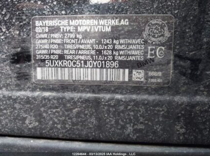 5UXKR0C51J0Y01896 2018 BMW