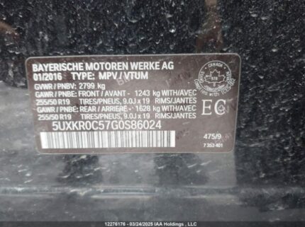 5UXKR0C57G0S86024 2016 BMW