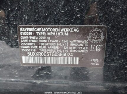 5UXKR0C57G0S86024 2016 BMW