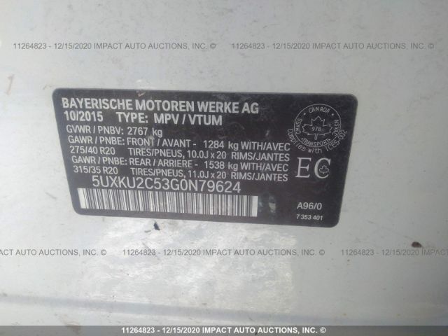 5UXKU2C53G0N79624 2016 BMW
