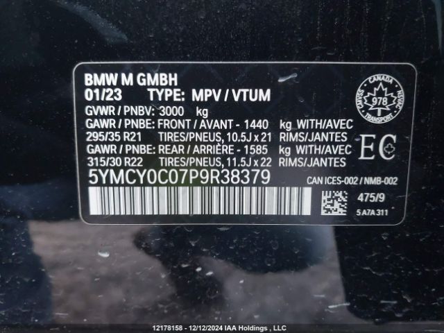 5YMCY0C07P9R38379 2023 BMW