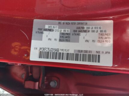 JM1DKFC75J0316499 2018 MAZDA