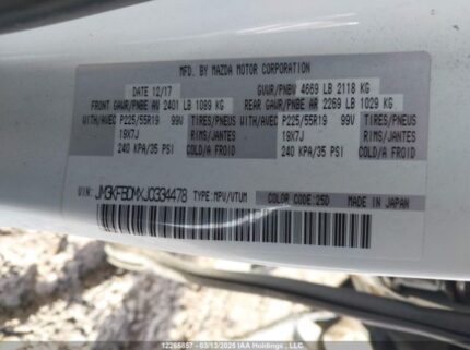 JM3KFBDMXJ0334478 2018 MAZDA