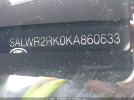 SALWR2RK0KA860633 2019 LAND ROVER