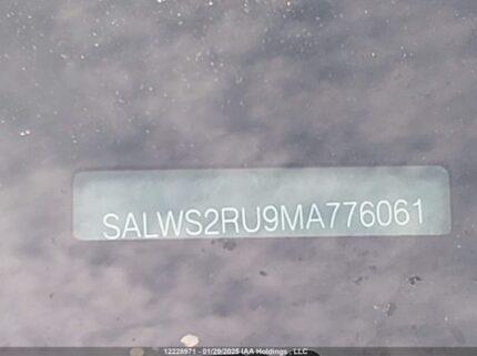 SALWS2RU9MA776061 2021 LAND ROVER