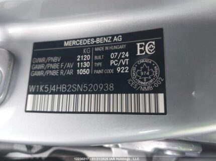 W1K5J4HB2SN520938 2025 MERCEDES-BENZ