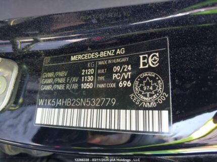 W1K5J4HB2SN532779 2025 MERCEDES-BENZ