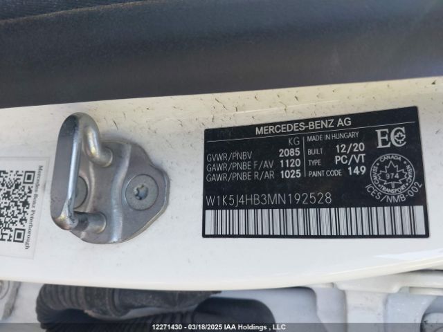 W1K5J4HB3MN192528 2021 MERCEDES-BENZ