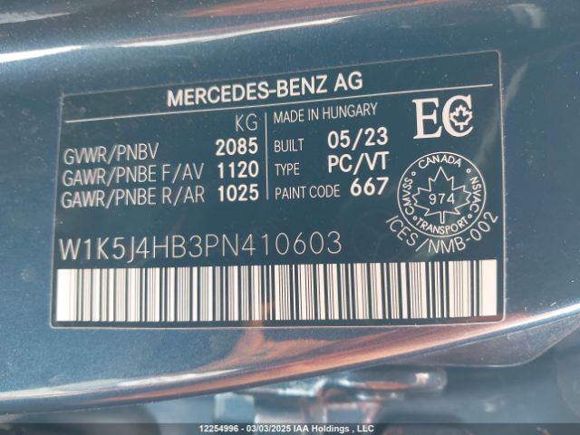 W1K5J4HB3PN410603 2023 MERCEDES-BENZ