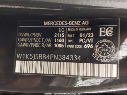 W1K5J5BB4PN384334 2023 MERCEDES-BENZ
