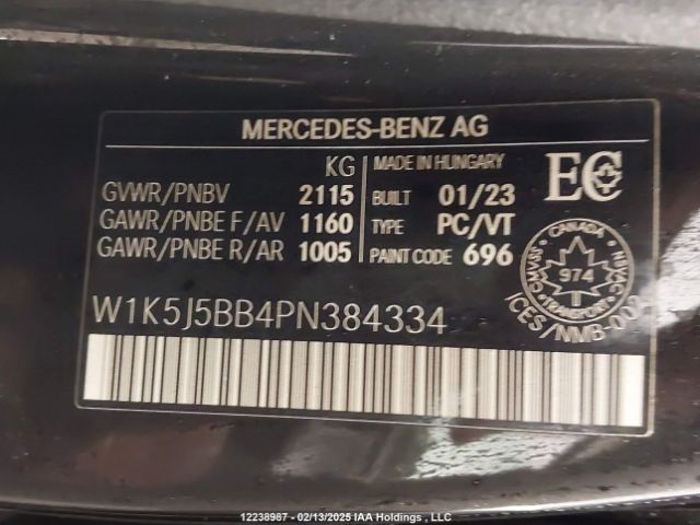 W1K5J5BB4PN384334 2023 MERCEDES-BENZ