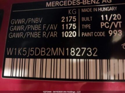 W1K5J5DB2MN182732 2021 MERCEDES-BENZ