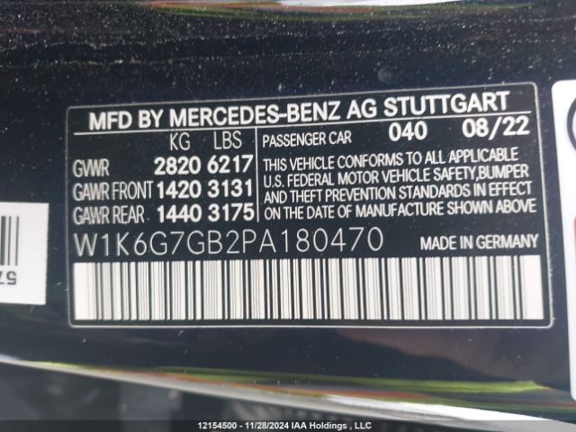 W1K6G7GB2PA180470 2023 MERCEDES-BENZ