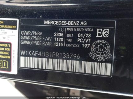 W1KAF4HB1PR133796 2023 MERCEDES-BENZ
