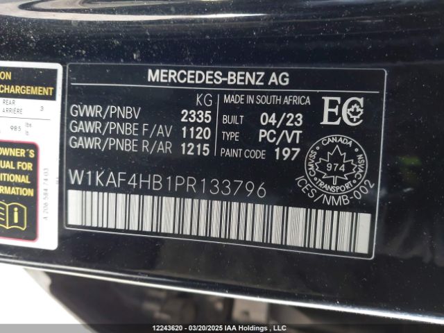 W1KAF4HB1PR133796 2023 MERCEDES-BENZ