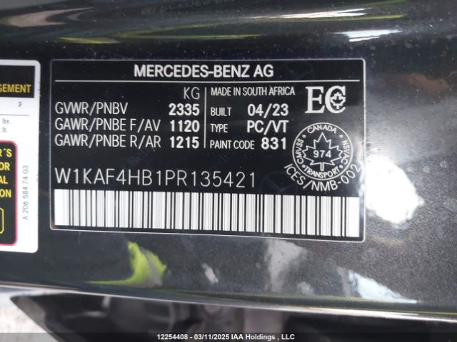W1KAF4HB1PR135421 2023 MERCEDES-BENZ