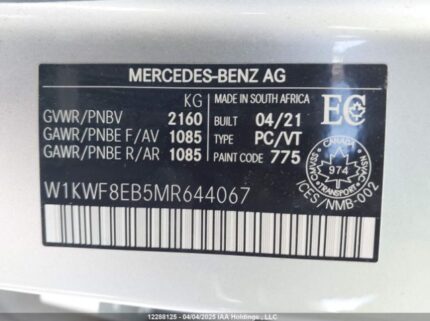 W1KWF8EB5MR644067 2021 MERCEDES-BENZ