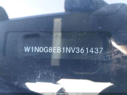 W1N0G8EB1NV361437 2022 MERCEDES-BENZ