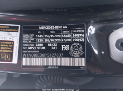 W1N0J8EB8PG127837 2023 MERCEDES-BENZ