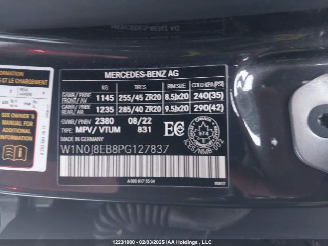 W1N0J8EB8PG127837 2023 MERCEDES-BENZ