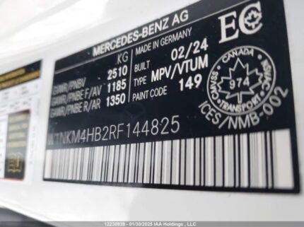 W1NKM4HB2RF144825 2024 MERCEDES-BENZ