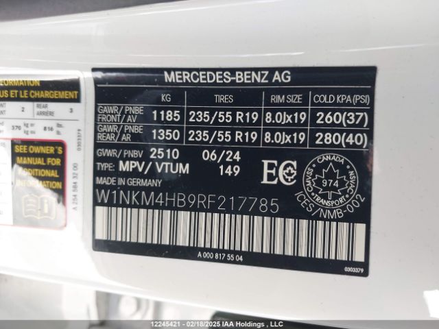 W1NKM4HB9RF217785 2024 MERCEDES-BENZ