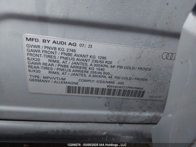 WA142AFZ1PP079844 2023 AUDI