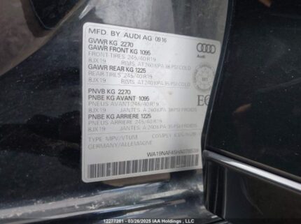 WA19NAF45HA078539 2017 AUDI