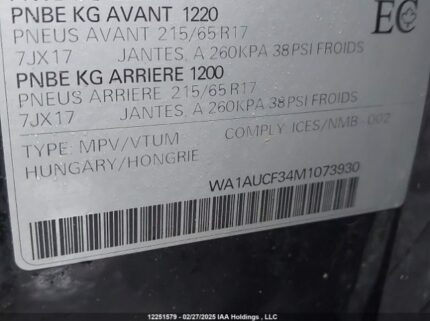 WA1AUCF34M1073930 2021 AUDI