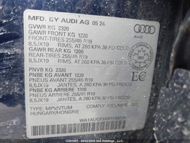 WA1AUCF3XR1148220 2024 AUDI