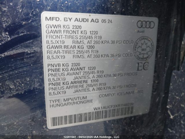 WA1AUCF3XR1148220 2024 AUDI