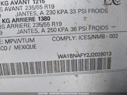 WA1BNAFY2J2029013 2018 AUDI