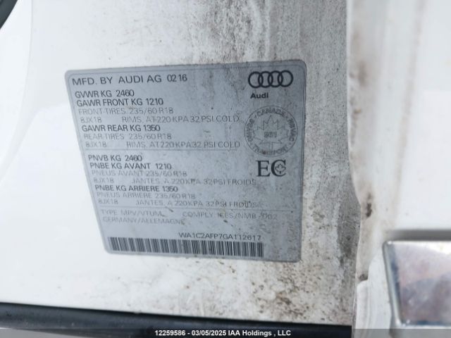 WA1C2AFP7GA112617 2016 AUDI