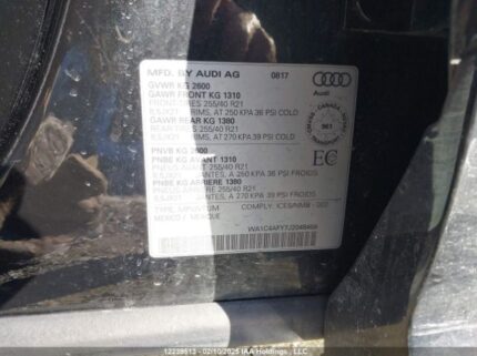 WA1C4AFY7J2048468 2018 AUDI
