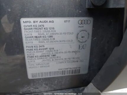 WA1CNAFY9J2024718 2018 AUDI