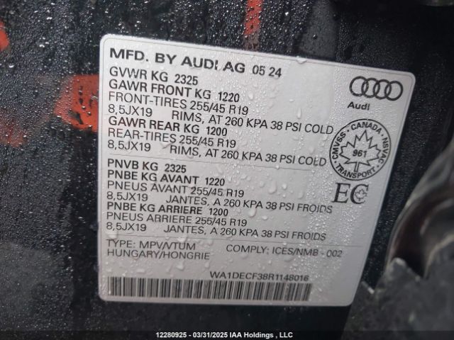 WA1DECF38R1148016 2024 AUDI