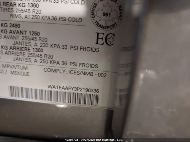 WA1EAAFY3P2196336 2023 AUDI