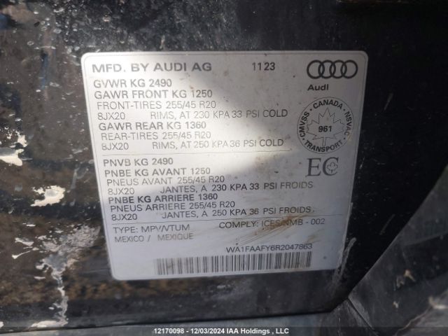 WA1FAAFY6R2047863 2024 AUDI