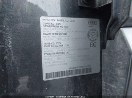 WA1FECF32M1108371 2021 AUDI