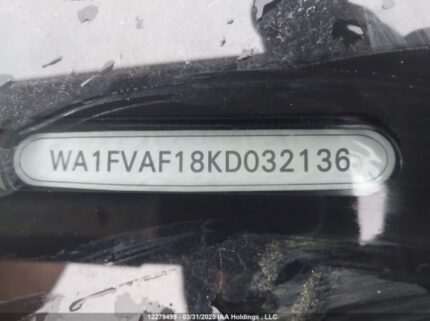 WA1FVAF18KD032136 2019 AUDI