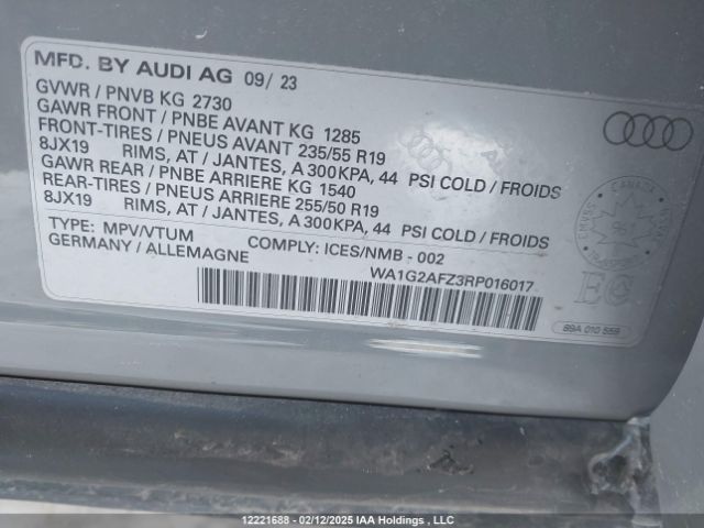 WA1G2AFZ3RP016017 2024 AUDI